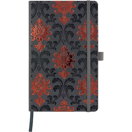 Блокнот "Baroque Copper", А5, 96 листов, линейка, темно-серый, медный