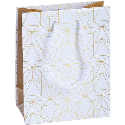 Пакет бумажный подарочный "Узоры", 11.3x14.3x5.6 см, ассорти