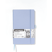 Скетчбук "Sketchmarker", 13х21 см, 140 г/м2, 80 листов, пыльный голубой