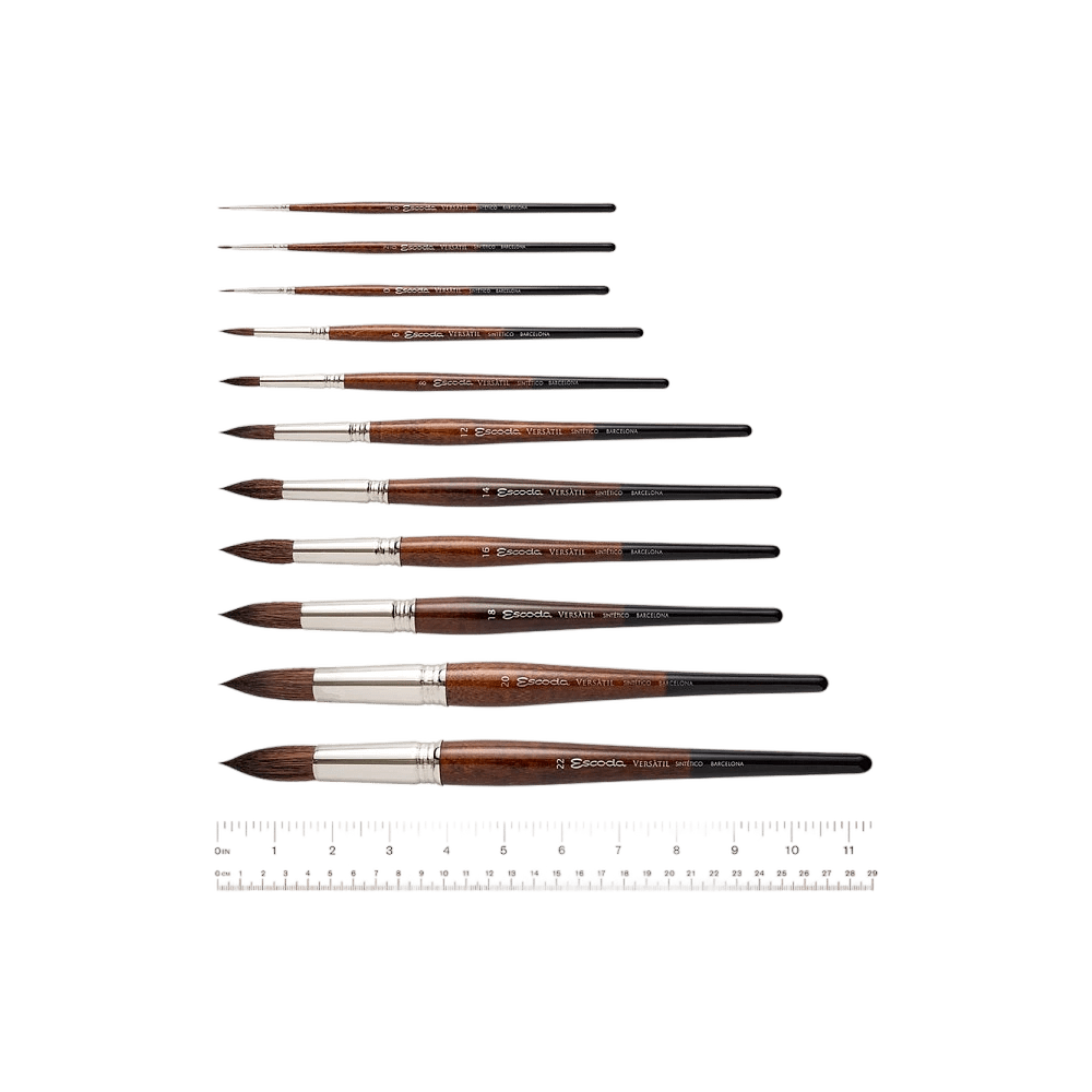 Кисть "Escoda Versatil Brush S/H 1540", синтетика, круглая, №1 - 3