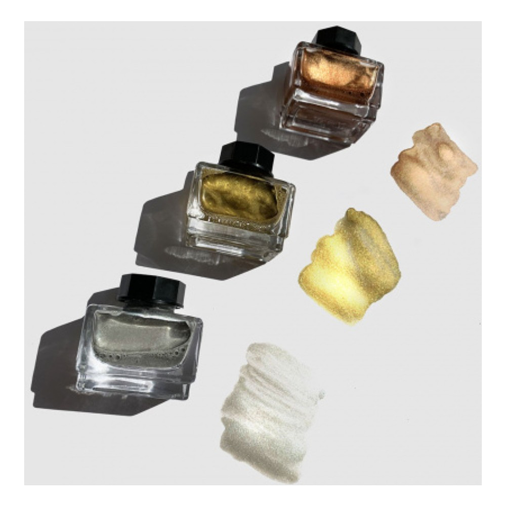 Тушь для рисования и каллиграфии "Малевичъ", 15 мл, металлик бронза - 3