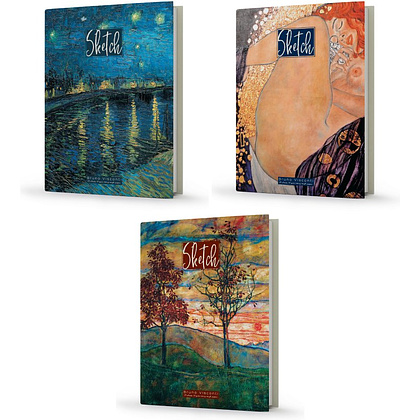 Скетчбук "Bruno Visconti", 18.4x25.7 см, 110 г/м2, 120 листов, ассорти