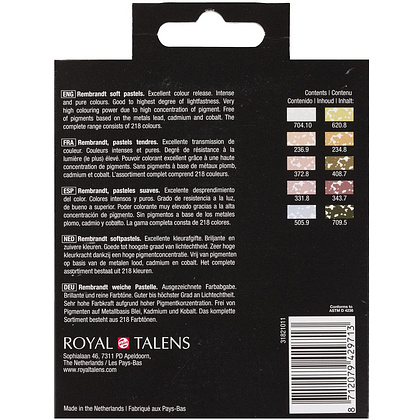 Набор мягкой пастели "Rembrandt Half Pastel", 10 цветов, приглушенные оттенки - 4