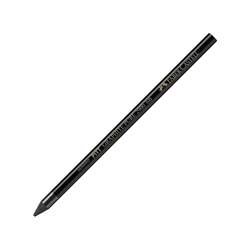 Карандаш цельнографитный PITT "Graphite Pure", 6B