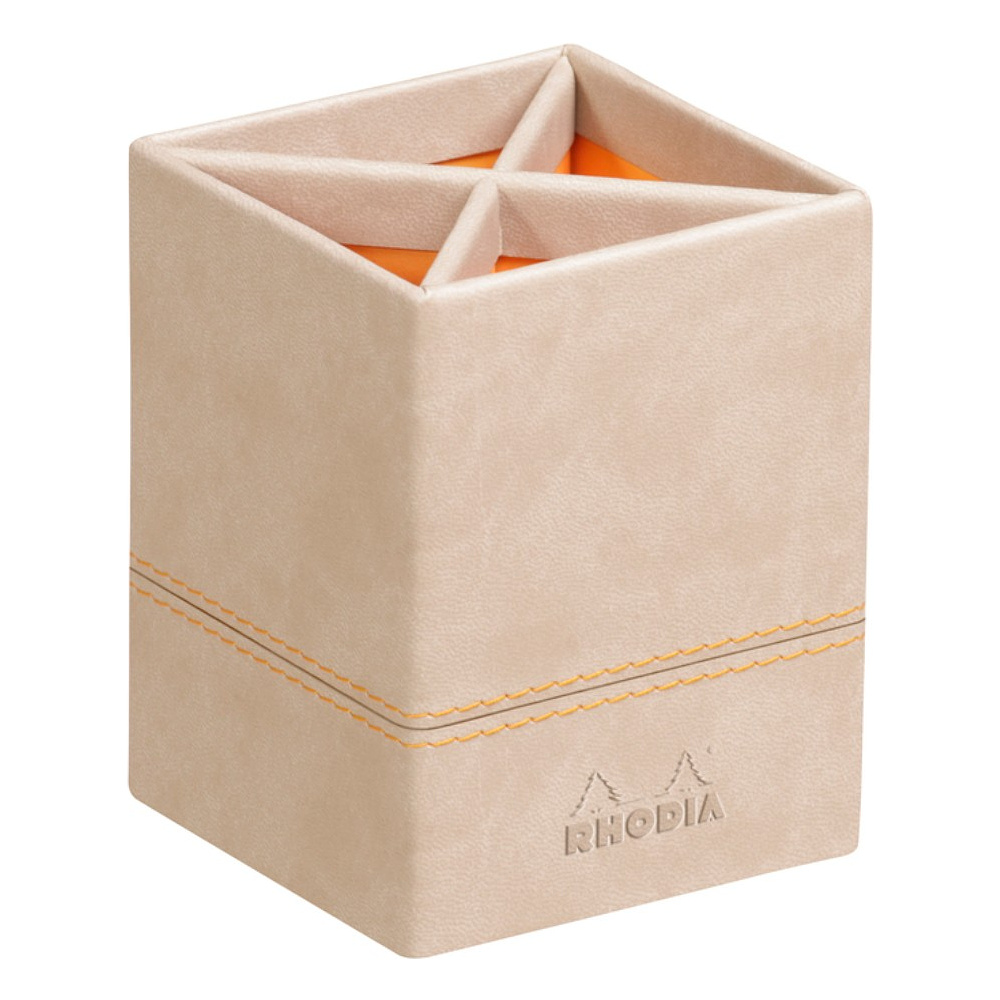Карандашница "Rhodiarama", 80x80x110 мм, бежевый