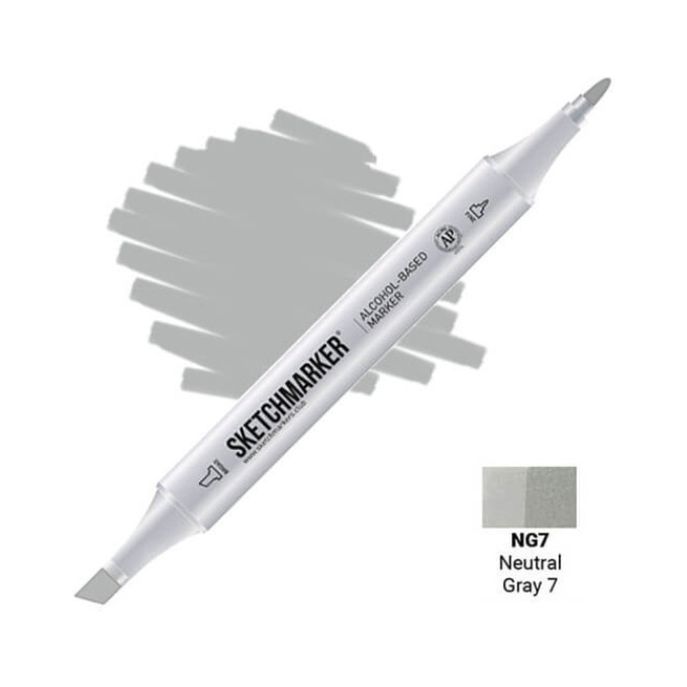 Маркер художественный "Brushmarker", двухсторонний, NG7 серый нейтральный 7