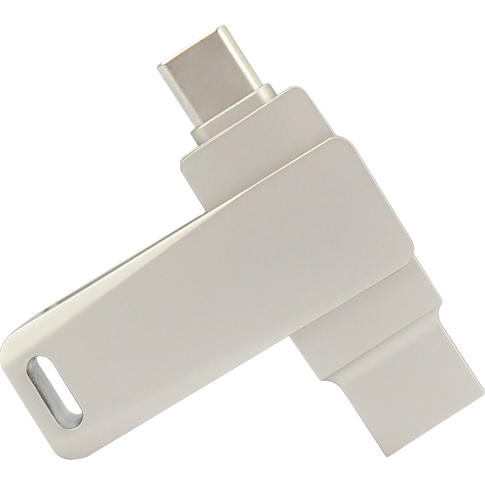 USB Flash накопитель 3.0 128 Gb СК-046, TypeC Dual, металл, серебристый - 4