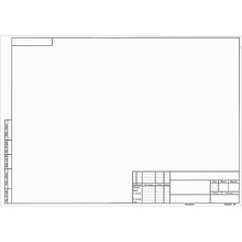 Форматка чертежная А3 с рамкой, горизонтальная ориентация, 190 г
