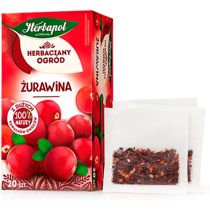 Чай "Herbapol", 20 пакетиков x2.5 г, фруктовый, со вкусом клюквы