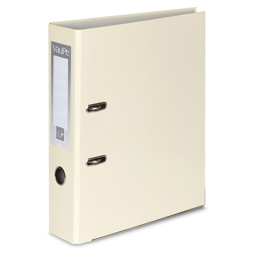 Папка-регистратор "VauPe", А4, 50 мм, ламинированный картон, кремовый