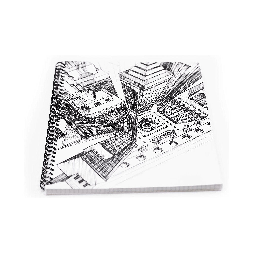 Тетрадь "New day. Дизайн 2", А4, 96 листов, клетка, спираль сбоку, белый, черный - 4