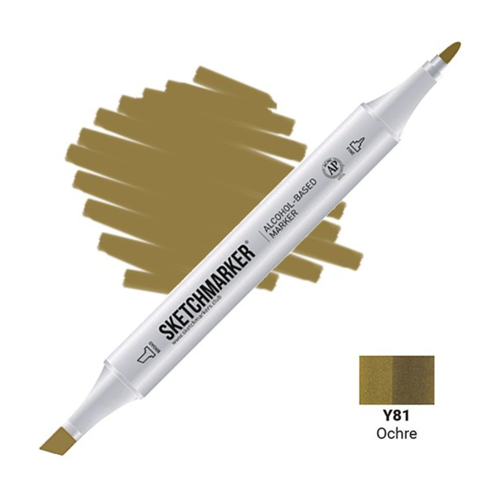 Маркер художественный "Brushmarker", двухсторонний, Y81 охра