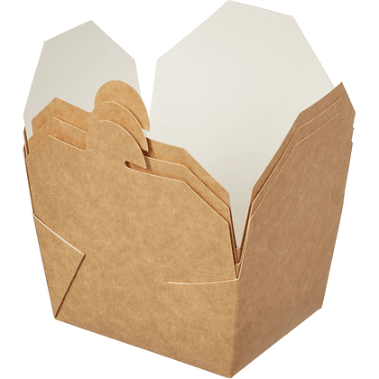 Контейнер бумажный, 600 мл, 130/110х110/90х65, 50 шт, крафт - 2