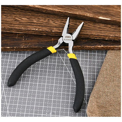 Набор мини-плоскогубцев Deli YS EDL103205-6, 6 шт., желтый, черный - 6