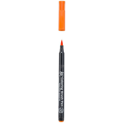 Маркер акварельный "Koi Color Brush", оранжевый - 3