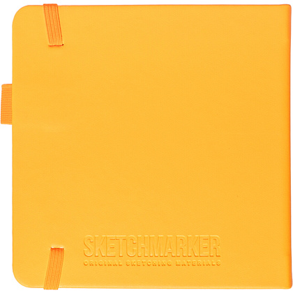 Скетчбук "Sketchmarker", 12x12 см, 140 г/м2, 80 листов, оранжевый неон - 2