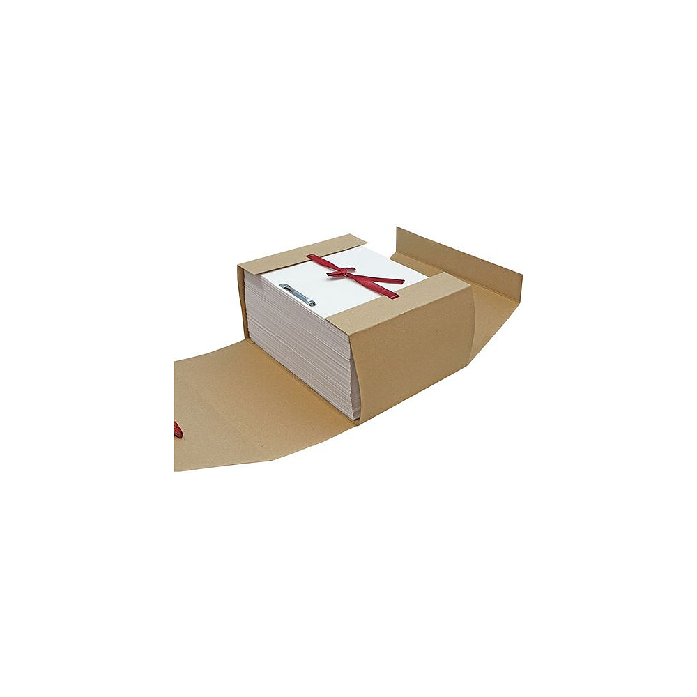 Папка-скоросшиватель с завязками, 120 мм, 4 завязки, крафт - 4