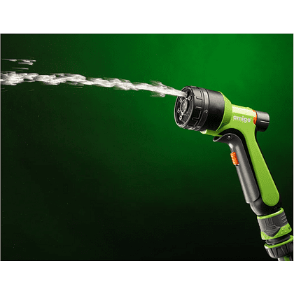 Пистолет-распылитель Amigo Grande 79256, 2/4", 7 функций, черный, зеленый - 9