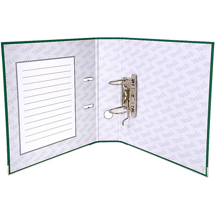 Папка-регистратор "Yesli:", А4,  75 мм, ПВХ Эко, зеленый - 6