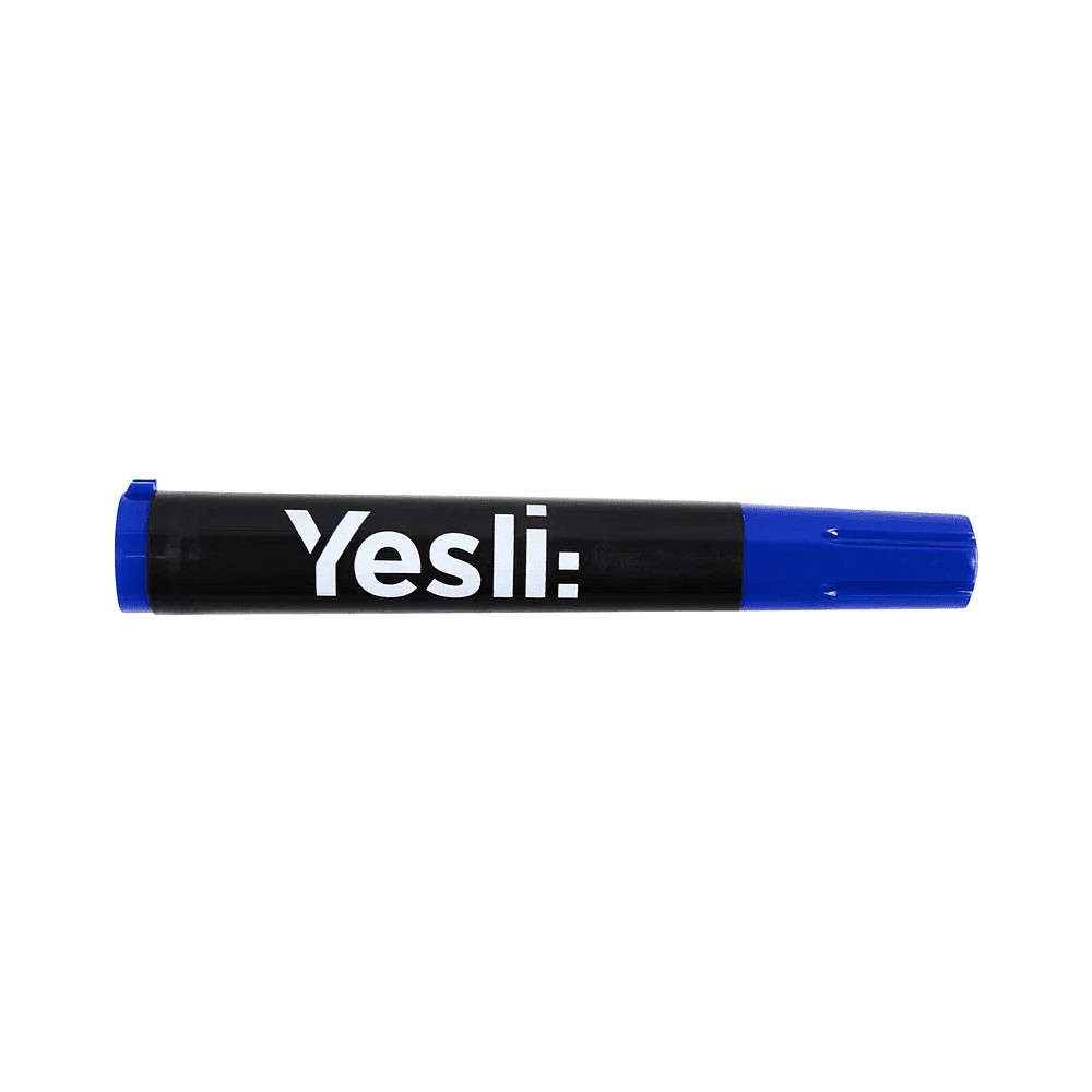 Маркер перманентный "Yesli", синий - 3