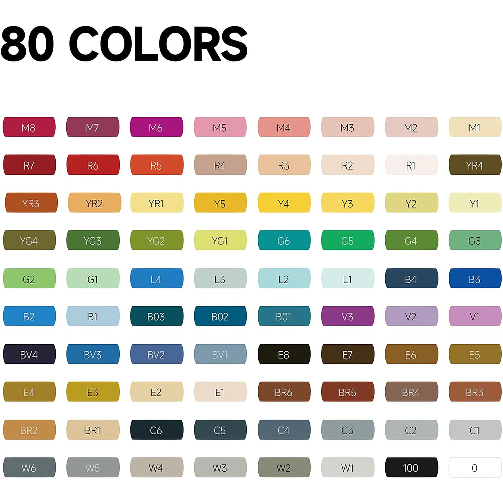 Набор маркеров художественных "Himi", 80 штук - 19