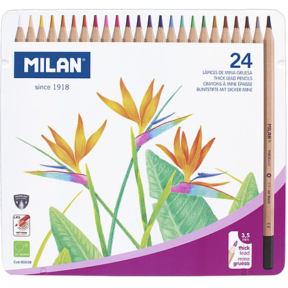 Цветные карандаши Milan, 24 цвета