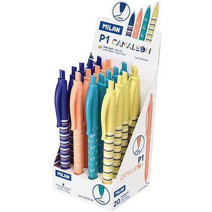 Ручка шариковая автоматическая "Chameleon", 1.0 мм, ассорти, стерж. синий - 8