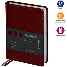Ежедневник недатированный "Silver Pristine", А6, 320 страниц, коричневый