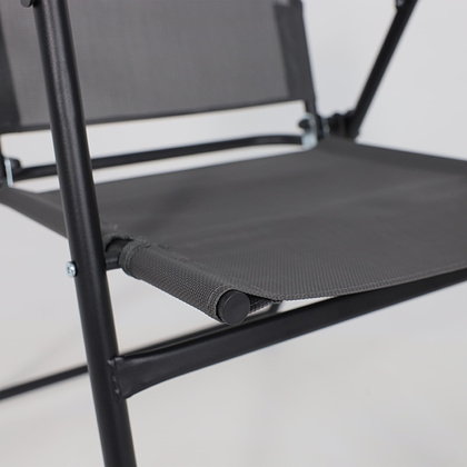 Комплект мебели садовой AksHome PICNIC (стол 1шт, 4 кресла, зонт 1шт), серый, черный - 22