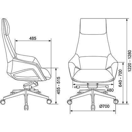 Кресло для руководителя "Бюрократ DAO-2", коричневый - 10