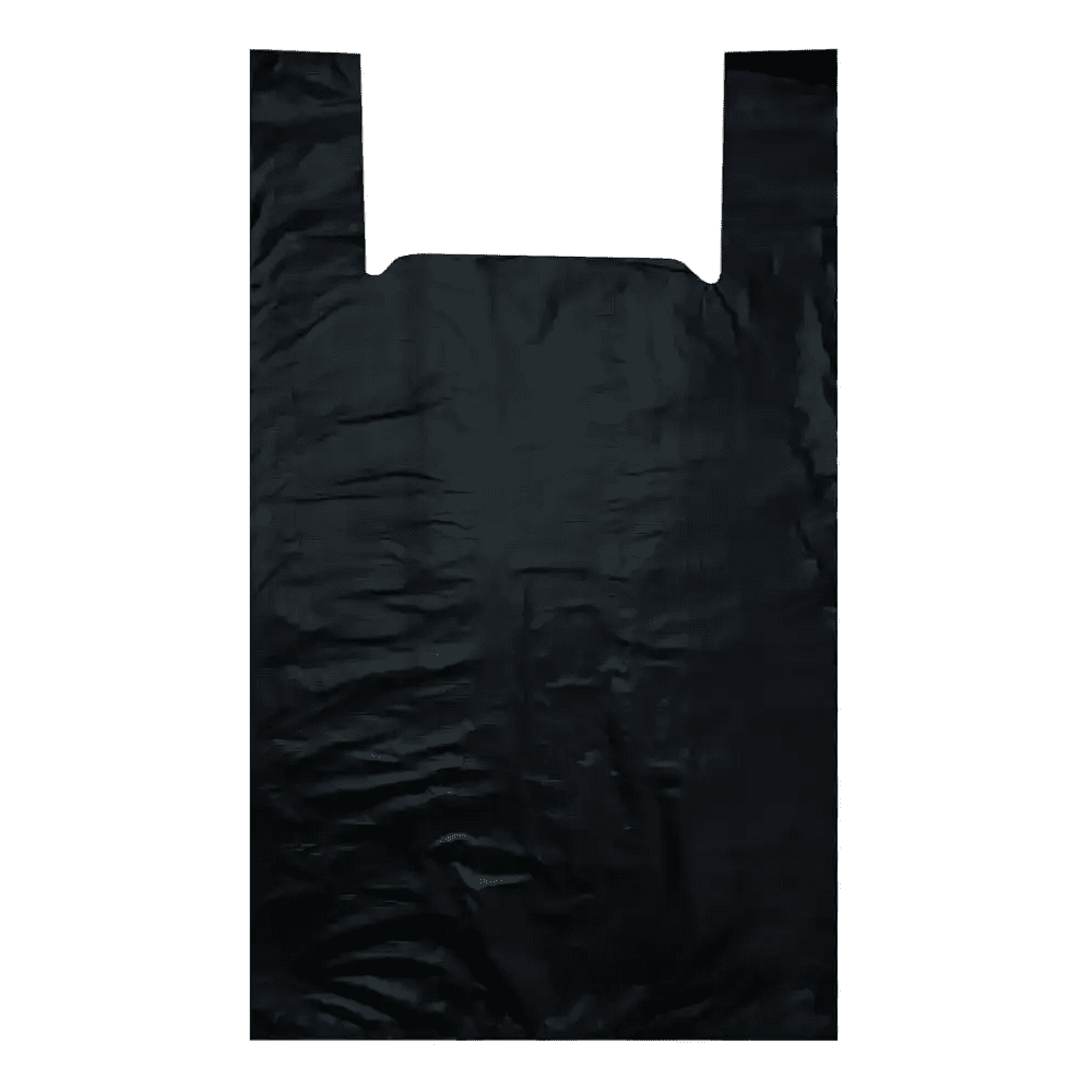 Пакет-майка ПНД, 30х55 см, 30 мкм, 100 шт/упак, черный