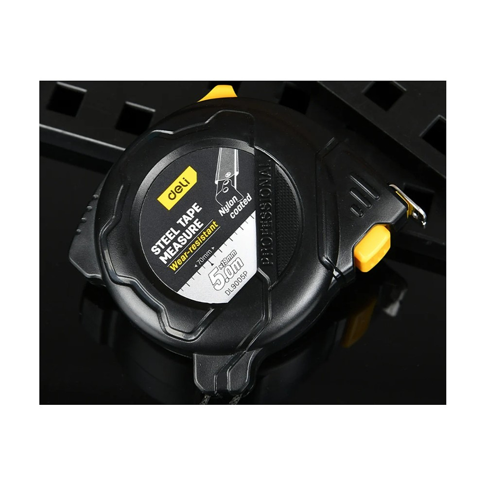 Рулетка Deli YS EDL9005P, 5 м х 19 мм, желтый, черный - 6