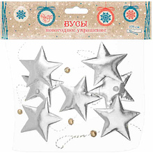 Гирлянда новогодняя "Звезды серебристые", серебристый