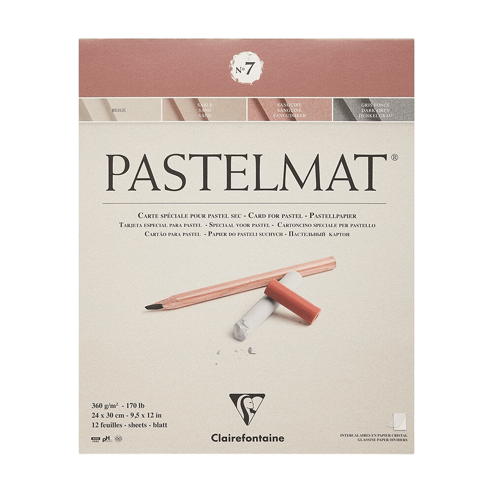 Блок бумаги для пастели "Pastelmat" №7, 24x30 см, 360 г/м2, 12 листов, 4 оттенка