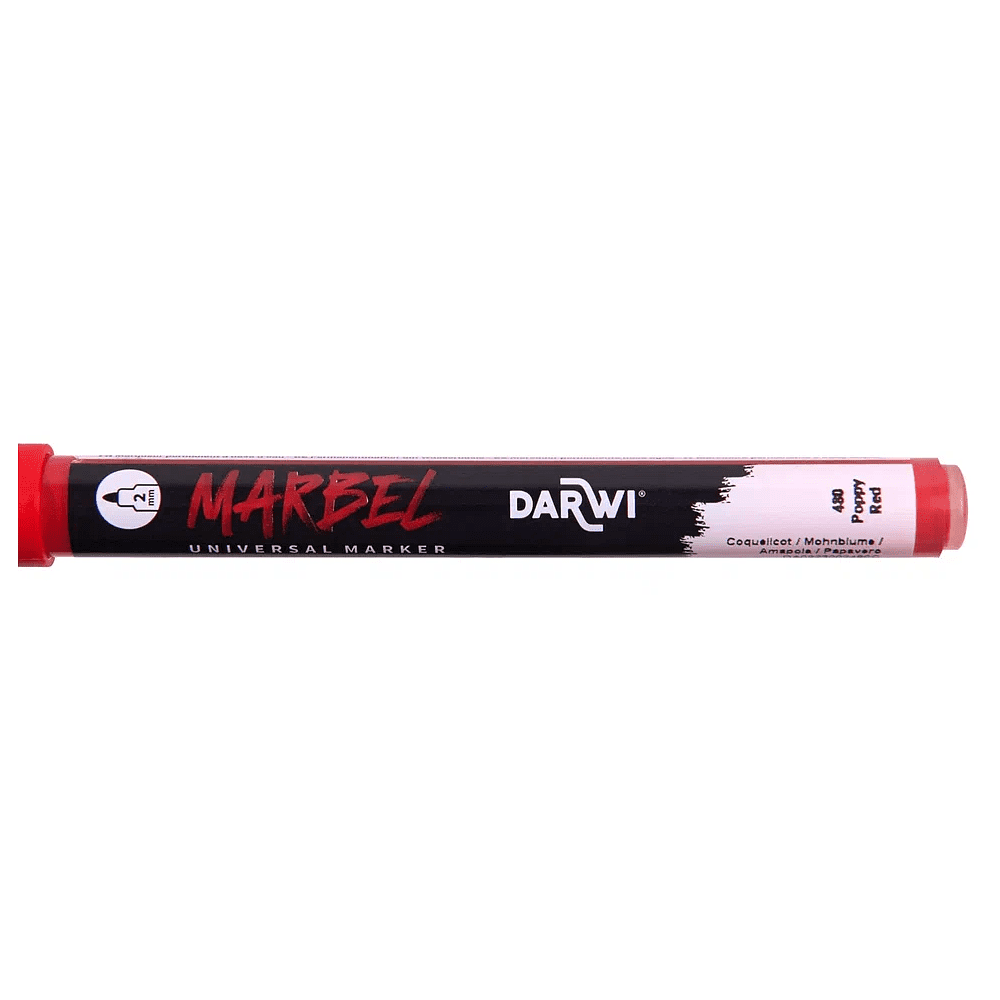 Маркер акриловый "Darwi.Marbel" 480, маковый красный - 2
