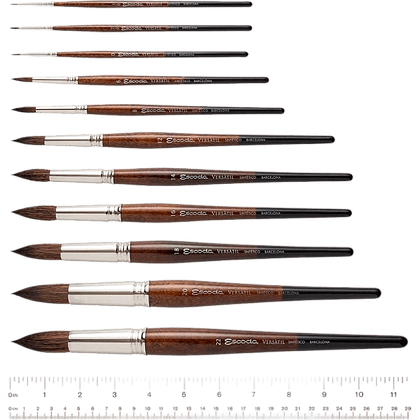Кисть "Escoda Versatil Brush S/H 1540", синтетика, круглая, №2 - 3