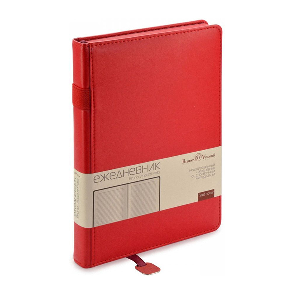 Ежедневник недатированный "Polo", А5, 320 страниц, красный