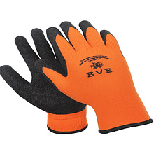 Перчатки полиэстеровые BVB, с латексным покрытием