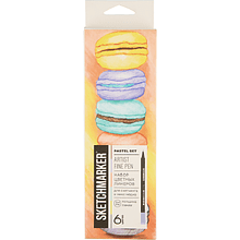 Ручка капиллярная "Sketchmarker Artist fine pen Pastel", 6 шт
