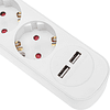 Удлинитель "Standard", 5 розеток, 2 USB, 16А, 3 м, белый - 3