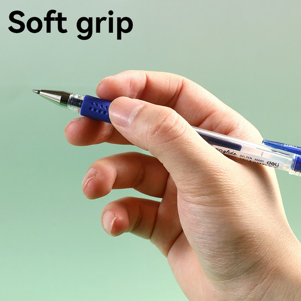 Ручка гелевая "Go Glide", 0.5 мм, прозрачный, стерж. синий - 5