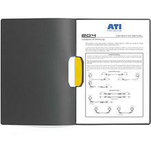 Папка с клипом "Duraswing Color", антрацит, желтый клип