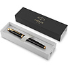 Ручка-роллер Parker "IM Black Lacquer GT", 0.5 мм, черный, золотистый, стерж. черный - 5