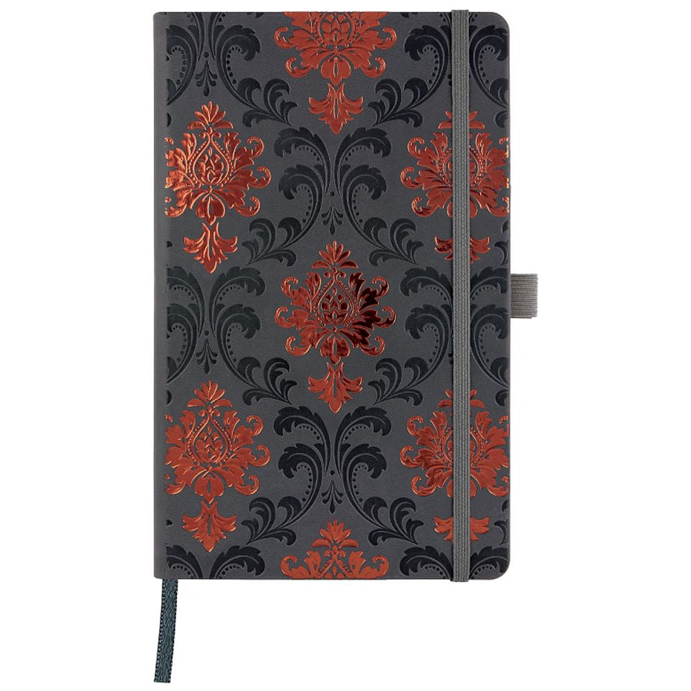 Блокнот "Baroque Copper", А5, 96 листов, линейка, темно-серый, медный