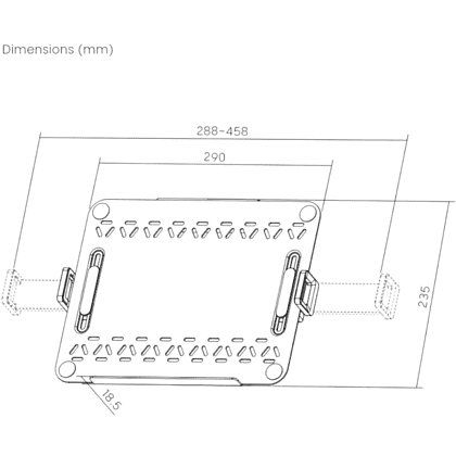Крепление для ноутбука Lapter SILVER, серебристый - 6