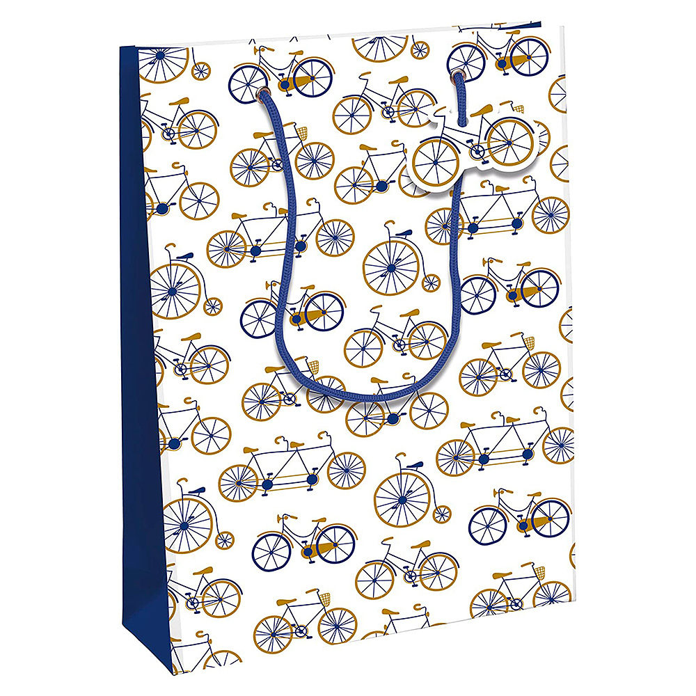 Пакет бумажный подарочный "Kraft. Bike", 26.5x14x33 см