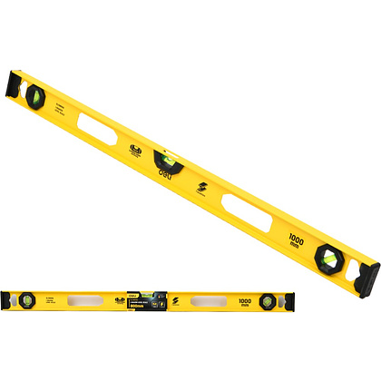 Уровень строительный Deli YS EDL291000G, 1000 мм, рельсовый - 2
