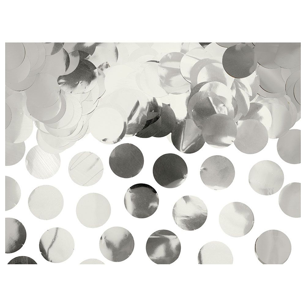 Конфетти "Circles", серебристый