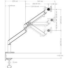 Кронштейн для монитора AK-MA02S, черный