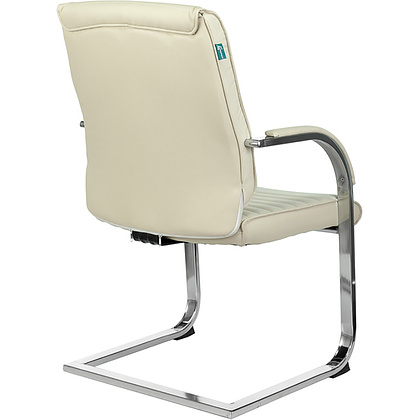 Кресло на полозьях Бюрократ "T-8010N-LOW-V", экокожа, металл, слоновая кость - 4